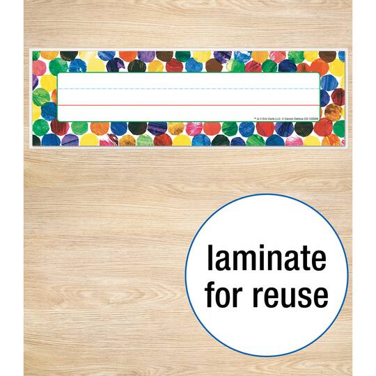 Carson Dellosa® 9.5" x 2.88" Education Eric Carle Dots Desk Nameplates, 6 Packs of 36